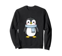 Un Joli Pingouin avec Une écharpe Bleue sur la Glace Sweatshirt