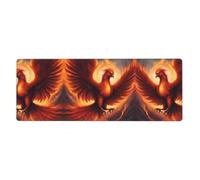Un joli tapis de clavier et de souris extra large Phoenix (30,5 x 80 cm), adapté pour les ordinateurs, les consoles de jeux, etc., adapté pour le bureau et l'étude, améliorant l'efficacité et le