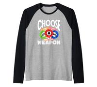 Un joueur de bingo choisit une arme Bingo Fun Design Manche Raglan