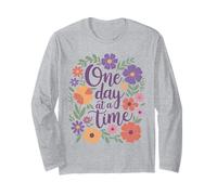 Un Jour à la Fois Floral bohème inspirant Manche Longue