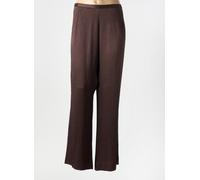 un jour ailleurs pantalons femme de couleur marron 46