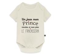 Un Jour Mon Prince Viendra Citation Body Manches Courtes Bébé Bio