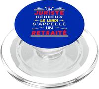 Un Juriste Heureux Le Lundi S'appelle Un Retraité Avocat PopSockets PopGrip pour MagSafe