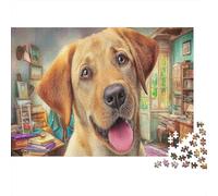 Un Labrador sourit avec sa Langue Puzzle 1000 Pièces Défiant, Jeux Éducatifs pour Adultes, Cadeau Et Décoration Intérieure 70x50cm/1000pcs