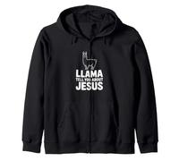 Un Lama Vous Parle de Jésus Un Lamas chrétien drôle Sweat à Capuche