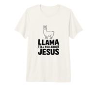 Un Lama Vous Parle de Jésus Un Lamas chrétien drôle T-Shirt Haut de Gamme