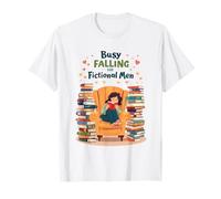 Un Lecteur de Romance drôle occupé à Tomber Amoureux d'hommes fictifs T-Shirt