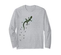 Un lézard rétro traque Le Gecko Salamandre Manche Longue