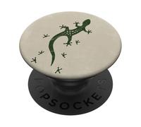 Un lézard rétro traque Le Gecko Salamandre PopSockets PopGrip Adhésif