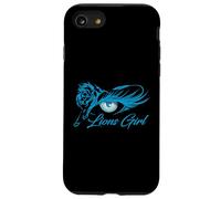 Un Lion sur Un œil de Fille l'esprit d'équipe des Lions, Fan de Sport féminin Coque pour iPhone SE (2020) / 7/8