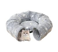 Un Lit Tunnel pour Chats - Le Lit Tunnel Donut pour Chats - pour Petits Moyens Grands Animaux Plush Doudou Pliable pour Appartement Chambre Balcon Salon Maison