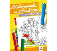 Un livre de coloriage avec une ardoise. Personnages de contes de fées