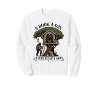 Un Livre par Jour éloigne la réalité du Lecteur Bigfoot Mothman Sweatshirt