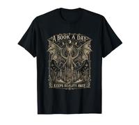 Un Livre par Jour éloigne la réalité Fantasy Dragon Reader Gothic T-Shirt