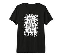 Un Livre par Jour éloigne Mes démons T-Shirt Haut de Gamme