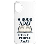 Un Livre par Jour Garde Les Gens Loin introverti drôle Coque pour iPhone 16 Plus