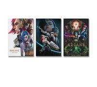 Un lot de 3 posters Arcane Comic Action Adventure Vintage Comics Poster pour chambre, art mural esthétique sur toile, décoration de chambre à coucher, 20 x 30 cm - 3 pièces