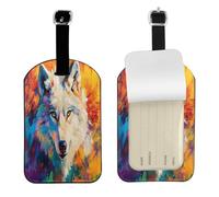 Un loup Gaze de haute qualité élégant pour valises, étiquettes de bagages de voyage avec carte personnalisée et couverture de confidentialité