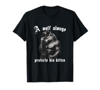 Un Loup protège Toujours Son Chaton drôle Gen Z Brainrot Meme T-Shirt