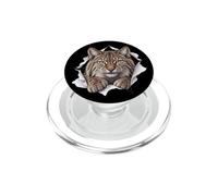 Un Lynx drôle Jette Un Coup d'œil Mignon aux Animaux du Zoo PopSockets PopGrip pour MagSafe