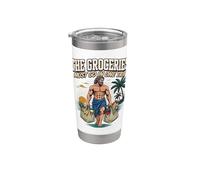 Un mari drôle doit faire ses courses en un seul voyage Gobelet isotherme en acier inoxydable double paroi
