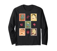 Un Masque Japonais ludique où Brillent Humour et Tradition Manche Longue