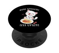 Un mème Amusant Qui Dit Plus de Spaghettis, Moins de Chats bouleversés PopSockets PopGrip Adhésif