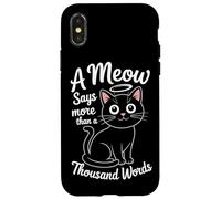 Un miaulement vaut mille mots Coque pour iPhone X/XS