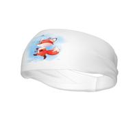 Un mignon petit renard marchant sous un parapluie sous la pluie Bandeaux Hommes Femmes Antidérapant Mèche Sport Bandeau de transpiration pour Gym Basketball Yoga Bandeaux de cheveux