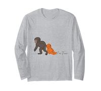Un Mignon Petit Singe Viral Team Punch I'm Fine Manche Longue