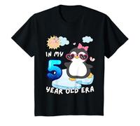 Un mignon pingouin, 5e anniversaire de mon âge de 5 ans | Fun Arctic T-Shirt