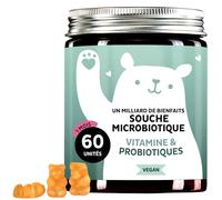 Un milliard de bienfaits Souche Microbiotique - Confort Intestinal - Vitamine B6 & Probiotiques - Sans Sucres Ajoutés, Vegan - 60 unités (1 mois) - Bears with Benefits
