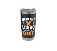 Un mode de vie sain n'est pas un régime à base de régime alimentaire régime végétalien sans viande Gobelet isotherme en acier inoxydable double paroi