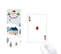 un modèle diamants cartes à jouer cadeau de noël maison tapis de souris
