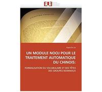 Un Module Nooj Pour Le Traitement Automatique Du Chinois