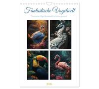 Un monde d'oiseaux fantastique, Version française (Calendrier mural 2026 DIN A4 portrait), Calendrier CALVENDO mensuel