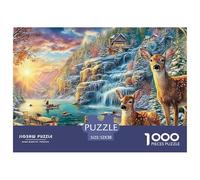 Un Monde enchanté de l'hiver 1000 Puzzles Adults Puzzle Kids Age Gifts Puzzle Game Home Decoration Challenging & Brainteasing 52x38cm/1000pcs