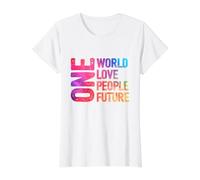 Un Monde, Un Amour, Un Peuple, Un Avenir T-Shirt Graphique avec Valeur