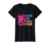Un Monde, Un Amour, Un Peuple, Un Avenir T-Shirt Graphique avec Valeur
