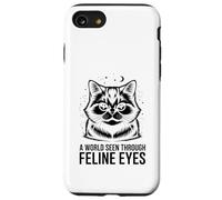 Un monde vu à travers les yeux félins pour amoureux des chats Coque pour iPhone SE (2020) / 7 / 8