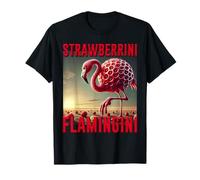 Un monstre drôle généré par l'IA à la fraise et flamingini à la mode T-Shirt