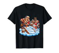 Un Morse moustachu et Un Petit Phoque construisent Un Quai à Neige T-Shirt