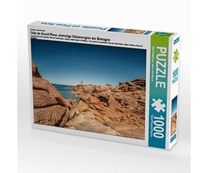 Un Motif du Calendrier Cã ́Te de Granit Rose, Une région côtière Unique de la Bretagne 1000 pièces Puzzle
