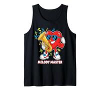 Un Musicien Amusant en Forme de cœur Rouge Débardeur