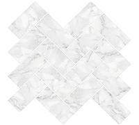 Un Nh2358 chevrons Carrara Peel et bâton pour Dosseret, carreaux, Blanc/blanc cassé