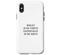 Un nihiliste dans la rue, un existentialiste dans les draps Coque pour iPhone X/XS
