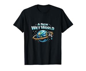 Un Nouveau Monde Humide Plombier Pun Space Earth Graphic T-Shirt