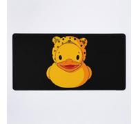 Un nouveau tapis de bureau en caoutchouc avec chapeau léopard et canard en caoutchouc