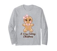 Un nœud Rose Coquette de Noël en Pain d'épice très Mignon Manche Longue