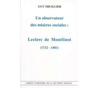 Un Observateur Des Misères Sociales : Leclerc De Montlinot 1732-1801
